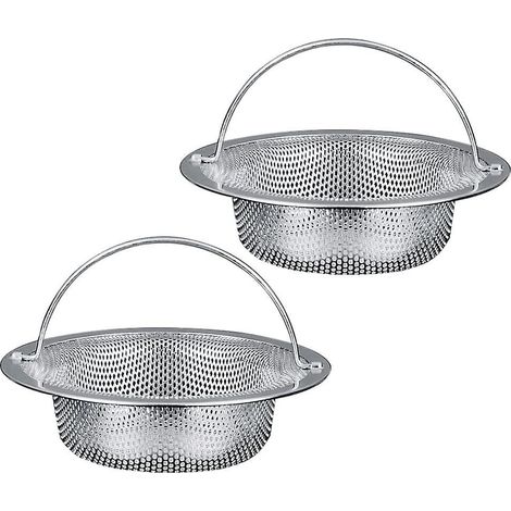 filtre Evier 2 Pices Filtre Vier En Acier Inoxydable Filtre Evier Cuisine Filtre Evier Avec Poigne En Acier Inoxydable Bouchon Evier Cuisine Gri (1/5)
