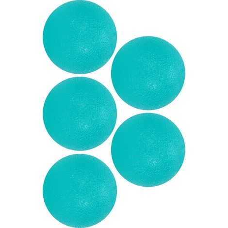Lot de 5 Balles de Rééducation des Doigts, Grip de Renforcement du Poignet, Exercice de Musculation Manuelle, Verte, 35° (1/5)
