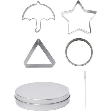 Biscuits Cutters with Storage Can Needle Cookies/Sandwich Cutters Candy/Chocolate Mold Gaming/Handma