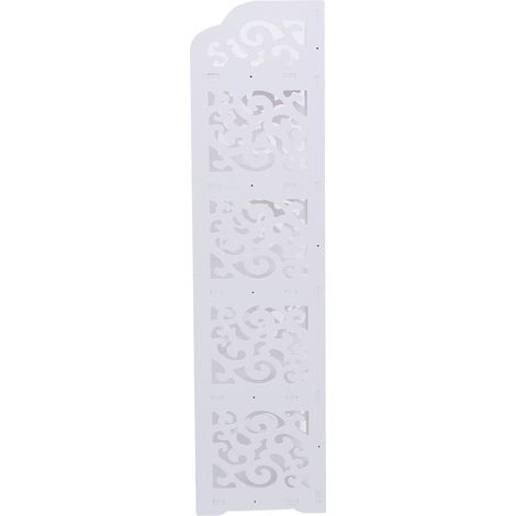 Étagère à chaussures blanche ajourée à 5 niveaux, avec support de rangement. (1/5)