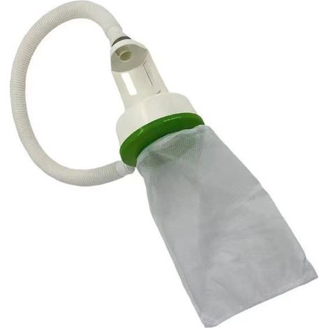 B001 Laubfangsack für Schwimmbäder, Plastiksack mit Schlauch und Anschlussstück. (1/4)