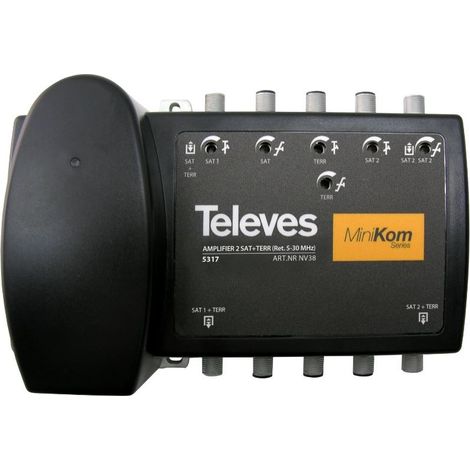 Amplificateur central à large bande MiniKom "F" (ICT-2) Televes 5317 (1/3)