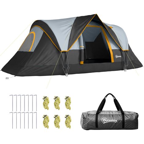 Tente tunnel camping familiale 5-6 personnes, solution pratique (1/5)