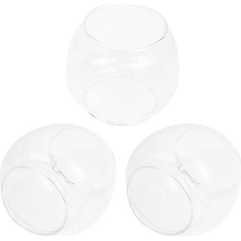Abat-jour en verre pour lampe à pétrole LED, lot de 3 abat-jour simples pour lampe à huile (1/5)