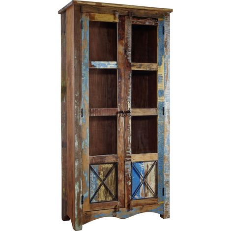 vetrina in legno di Legno riciclato 90x40x180 multicolore laccato NATURE OF SPIRIT 52 (1/3)