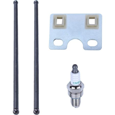 Adefol Tige de poussoir de soupape de moteur de générateur avec plaque de guidage, bougie Pièces de rechange pour Honda GX340 GX390 13HP 11HP 14410-ZE3-013, 14791-ZE2-010 Accessoires (1/5)
