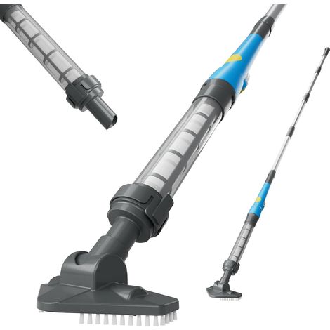 Aspirateur de Piscine sans Fil, aspirateur de Fond Rechargeable avec jusqu'à 60 Min d'autonomie, Nettoyeur de Piscine avec Manche télescopique pour Spa, Petites piscines Hors Sol et pataugeoires (1/5)