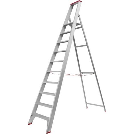 PROVOST - Escabeau occasionnel en métal à 10 marches pour usage intérieur