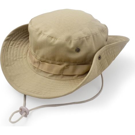 Outdoor Wide Brim Sun Hat, Army Style Combat Classic Jungle Sun Hat for Fishing, Hunting, Camping (1/5)