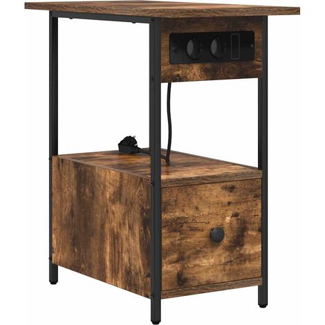 Maison Exclusive - Nachttisch Geräucherte Eiche 60 x 30 x 61 cm H