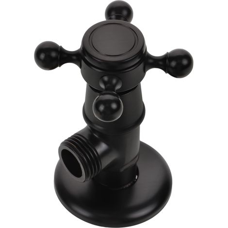 Square Valve Stop Valve 1/2 Inch Retro Angle Control Valve Black Bathroom Angle Valve E Angle Valve Rotary Plum Bossom (1/5)