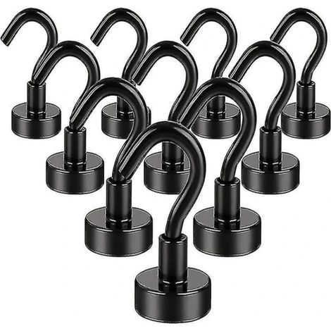 Beyamis Accessoires pour guirlandes lumineuses de Noël Stockholm : crochets magnétiques pour gouttière (35 x 16 mm, lot de 10) pour jardin extérieur (1/4)