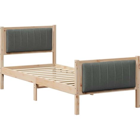 Maison Exclusive - Struttura del Letto marrone e grigio scuro 75 x 190 cm (1/5)