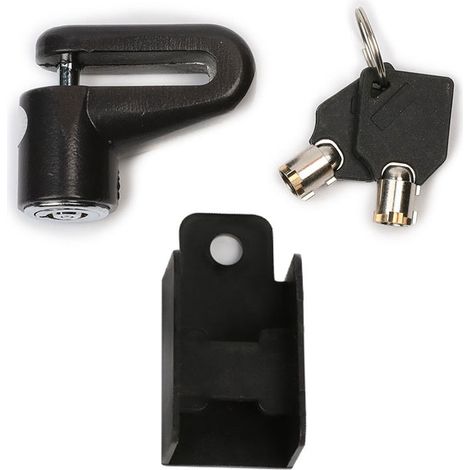 Antivol de disque pour moto, noir, résistant à l'eau, pour la protection antivol des motos et scooters.-AquaForge (1/5)