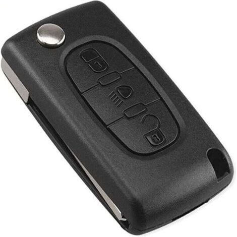 3 Boutons Phare Coque Clé - Compatible CE0523 - Clé à Rabat Pliable pour Peugeot 207 307 308 407 408 3008 5008 Citroën C2 C3 C4 C5 C6 C8 (1/4)