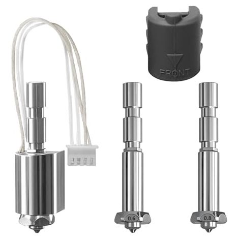 [NUNCA USADO] Kit de extrusor todo en uno para Kobra 3 Max (boquilla de 0,4 preinstalada) con 2 gargantas reemplazables y boquillas de acero endurecido (0,6 y 0,8), kit de extrusor de cambio rápido de