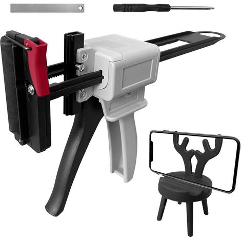 Irovami Pistolet à colle pour tubes de dentifrice, extrudeuse de tubes, extrudeuse universelle manuelle en silicone 704, pistolet à colle pour tubes en aluminium, facilitant le travail.