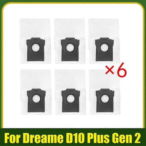 6PCS Sac à poussière pour D10 Plus Gen 2 RLD32GD Robot Aspirateur Sac à poussière Replace Accessoires (1/5)