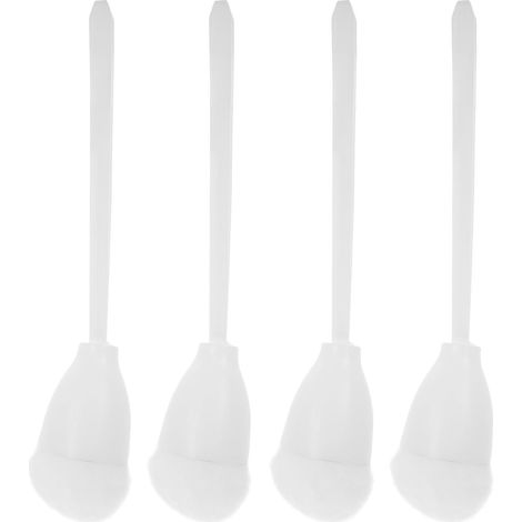4 brosses WC, nylon/PP, blanc, pour cuvette et salle de bain (1/5)