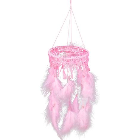 Attrape-rêves en plumes, lampe décorative murale, ornement original, cadeau d'anniversaire (1/4)