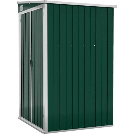Maison Exclusive - Capanno Giardino a Parete Verde 118x100x178 cm Acciaio Zincato (1/5)
