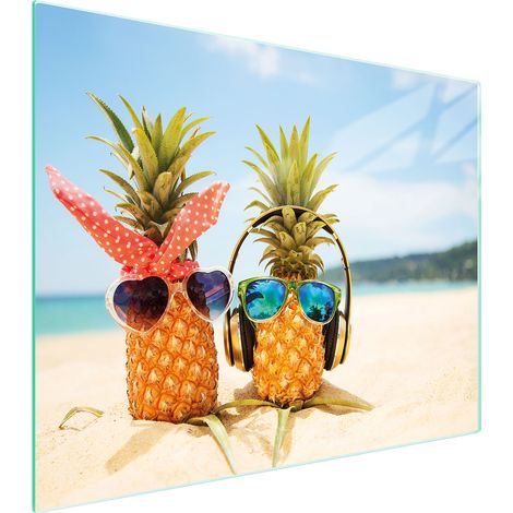 Glasschneidebrett 52x40 Ananas