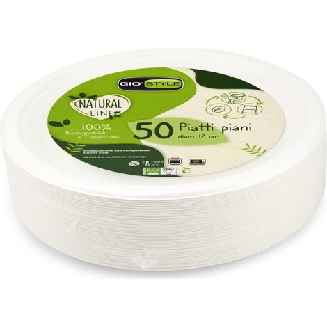Piatti Piani in Cellulosa D17 cm 25 pz GIOSTYLE (1/2)