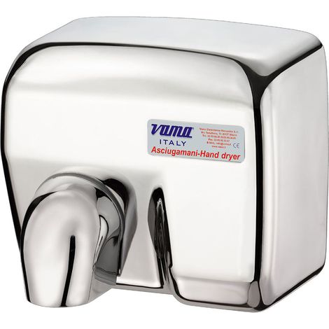 Asciugamani Elettrico Antivandalo con Fotocellula 2400W Vama Ariel LF Acciaio Inox Lucido (1/3)