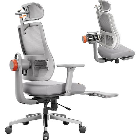Sedia ergonomica, poggiapiedi regolabile, schienale autoregolante, MAGIC NEUTRAL MagicH-GPRO (1/5)