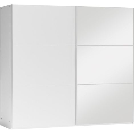 Armario Honolulu 204, Blanco, 215x225x65cm, Puertas de armario: Correderas, Número de estantes: 0