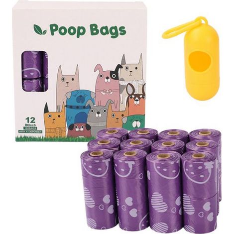Sacs À Déjections Animales - Biodégradables Compostables EN13432 - Pour Chiens Et Chats - 12 Rouleaux (1/5)