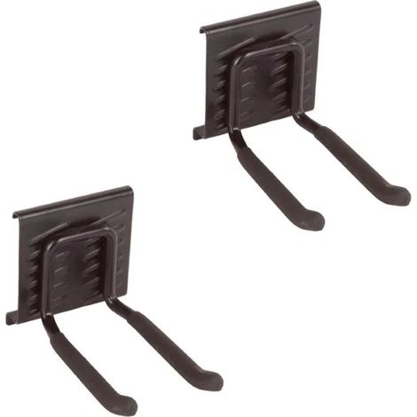 BATAVIA Set de crochets courts Maxxclick en acier - support mural pour outils et accessoires