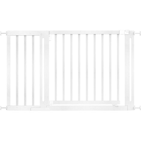 Safetots Wooden Elegance Gate, White, 125cm - 133cm, Pressure Fit Safety Gate, 73cm Extra Wide Doorway, Easy Installation
