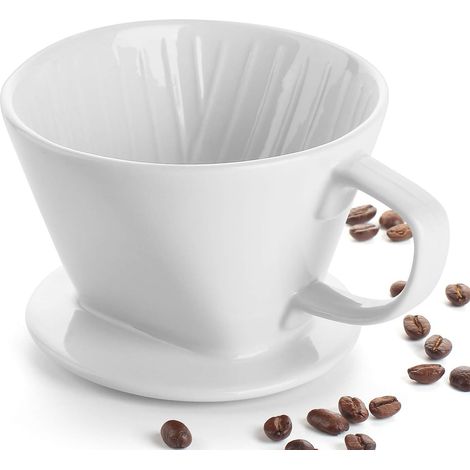 Goutteur à café non électrique, accessoires d'infusion lente en porcelaine pour la maison, le café, les restaurants, machine à infuser manuelle facile, blanc