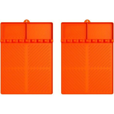 Filiyano-Tapis de barbecue en silicone pour étagère latérale Blackstone – Grand tapis de table de barbecue avec bac de récupération des graisses (1/5)