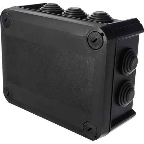 Boîte de dérivation étanche en saillie, presse-étoupes, couvercle à visser 150x115x65mm IP66 noir EDO Technic (1/5)
