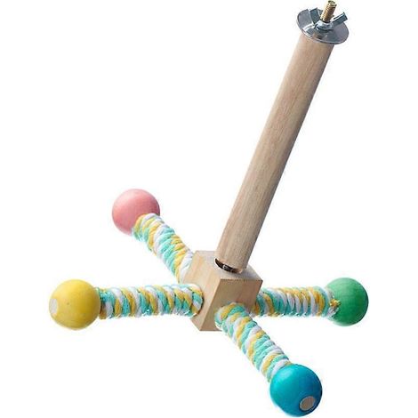 Voici une proposition de titre en français (moins de 190 caractères) :
Perchoir pour perroquet avec roue d'activité, jouet pour cage à oiseaux, accessoire de jeu pour volière, support de repos pour o (1/4)