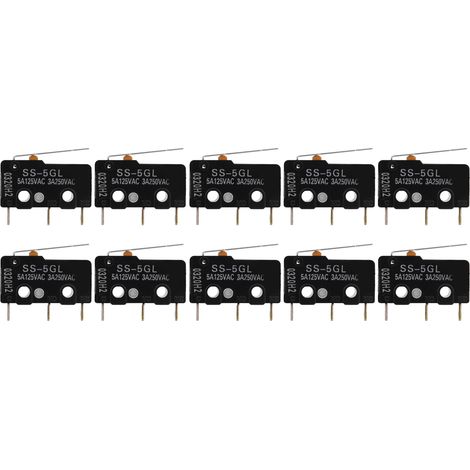 Accessoires d'imprimante 3D, interrupteur de fin de course, 10 pièces, pour rampes de butée finale, Mini commutateurs 1.4 SS‑ 5GL (1/5)