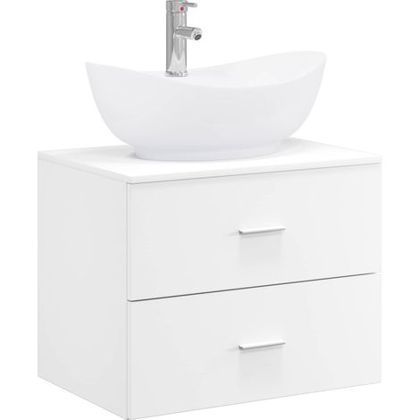 Bathroom Furniture Set White Engineered Wood vidaXL (1/5)