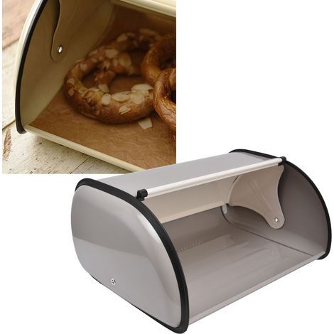 Large Capacity Bread Box with Roll-Up Door, Home Bakery Storage, Cute and Practical Design (1/5)