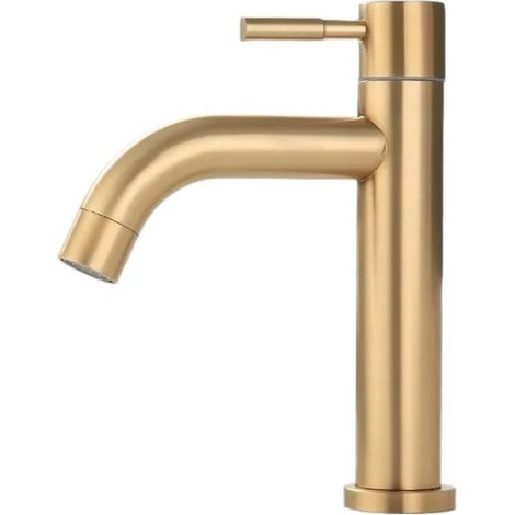 Mitigeur de lavabo - 2 pouce - G1/2 - 1/2" - inox 304 - noir (1/5)