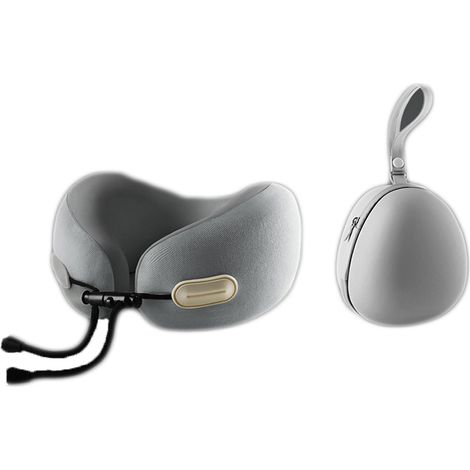Oreiller cervical en mousse à mémoire de forme en forme de U, idéal pour le bureau et les voyages, facile à transporter et à ranger dans sa boîte.-AquaForge (1/5)