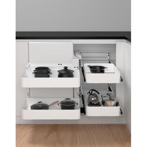 Mécanisme d&aposangle extractible PRO blanc. Pour meuble 90cm - talla Gauche