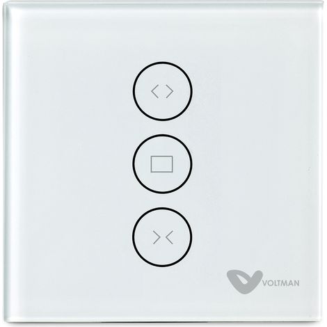 Voltman – Interrupteur connecté pour volets roulants WiFi – Pilotage à distance via smartphone – Rétroéclairage intégré – Compatible avec systèmes standards