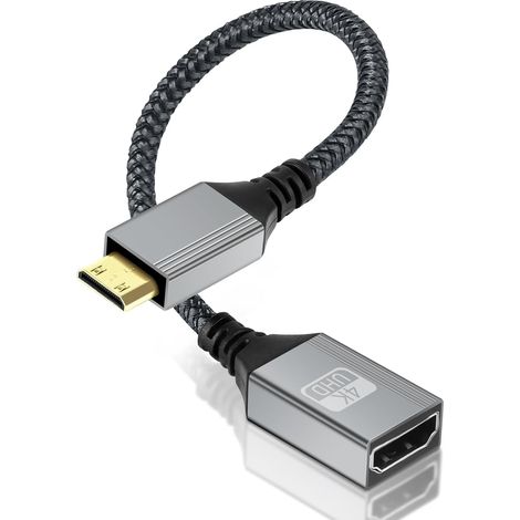 Mini HDMI vers HDMI Câble, 4K 60Hz Mini HDMI Mâle vers HDMI Femelle (1/5)