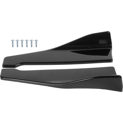 Kit de carrocería de fibra de carbono, 2 piezas, faldones laterales universales, divisores de bajos, alerón, guardabarros, estilo 18.9 pulgadas -Crezuo