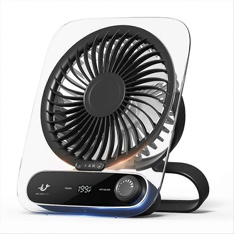 Mini-USB-Tischventilator – extrem leise, wiederaufladbar, um 180° faltbar, ideal für Reisen, Büro und Schlafzimmer. (1/5)