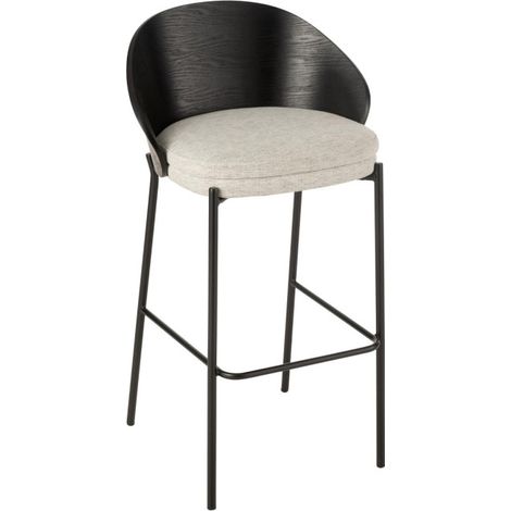 Chaise de Bar Design "Lone" 97cm Noir & Gris (1/5)