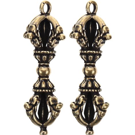 Mini Pilon Vajra de Bureau, Lot de 2, Laiton, Ornement Tibétain (1/5)
