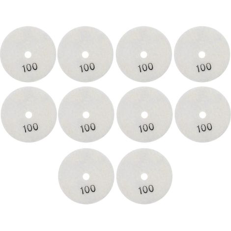 10 Stück 3-Zoll-Schleifscheiben/Polierpads (Diamant) für Marmor, Beton und Steine (100 Mesh)
